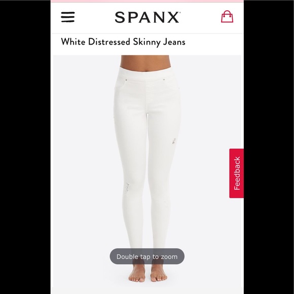 SPANX Denim - Spanx new distressed white jeans size L